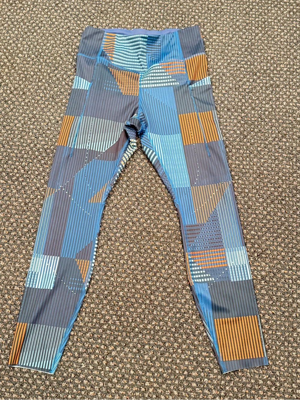 BROOKS Blue Patterned Active Leggings